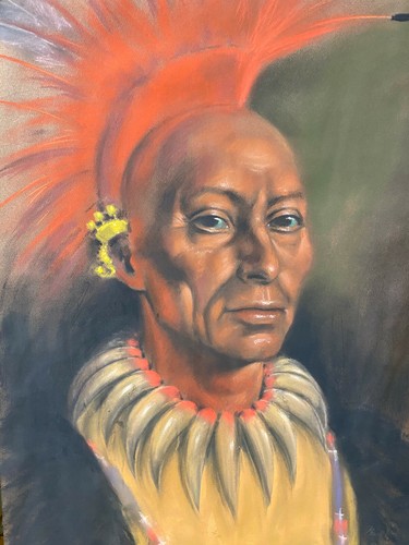 Disegno gesso capo indiano