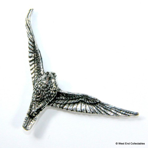 Swooping hawk pewter - swooping, pin