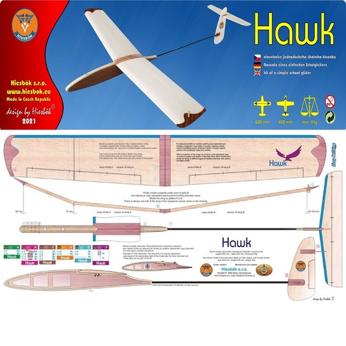 Hiesbok hawk model - glider, kit